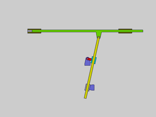 曲柄摇块滑块三级机构Crank rocker block slider three-level mechanism