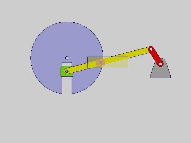 曲柄滑块与转动导杆串接机构Crank slider and rotating guide rod series connection mechanism