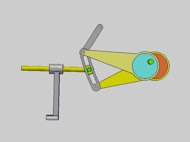 双偏心驱动导杆机构Double eccentric drive guide rod mechanism