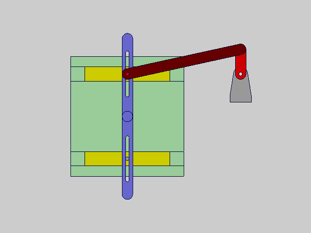 摆动导杆与双滑块机构Swing guide rod and double slider mechanism